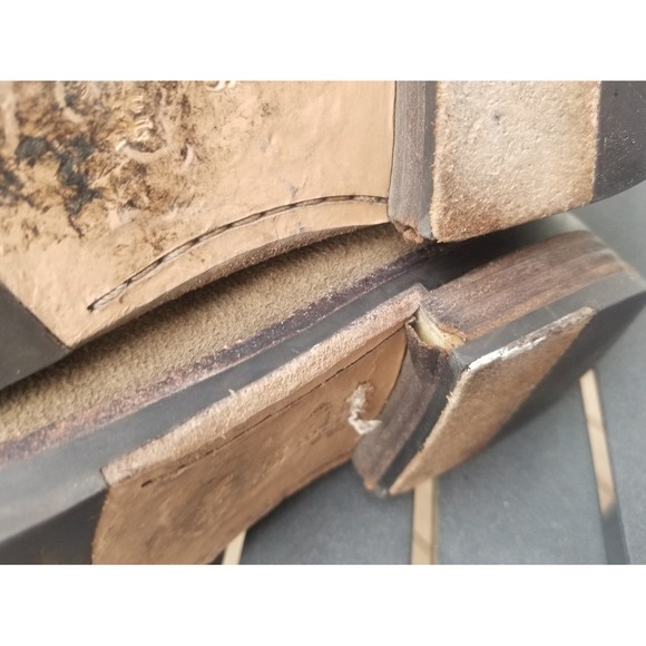 Coach knee high wool leather suede shearling sherpa tan boot 9 9.5 - Picture 6 of 9